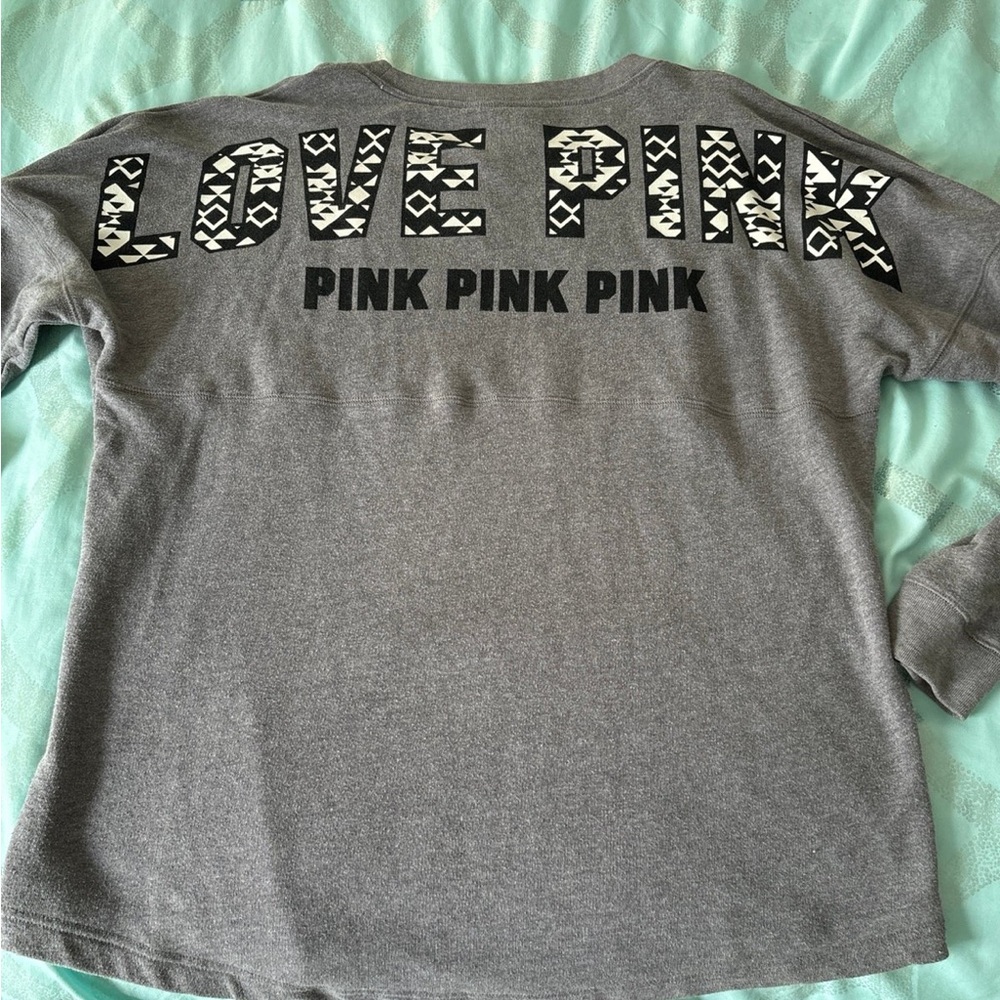 Victoria’s Secret pink Aztec varsity crew